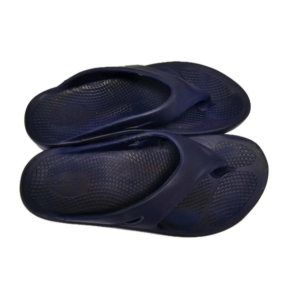 Oofos Original Blue Recovery Comfort Flip Flop Sandals Womens Size 7 Mens Size 9 - Picture 4 of 7